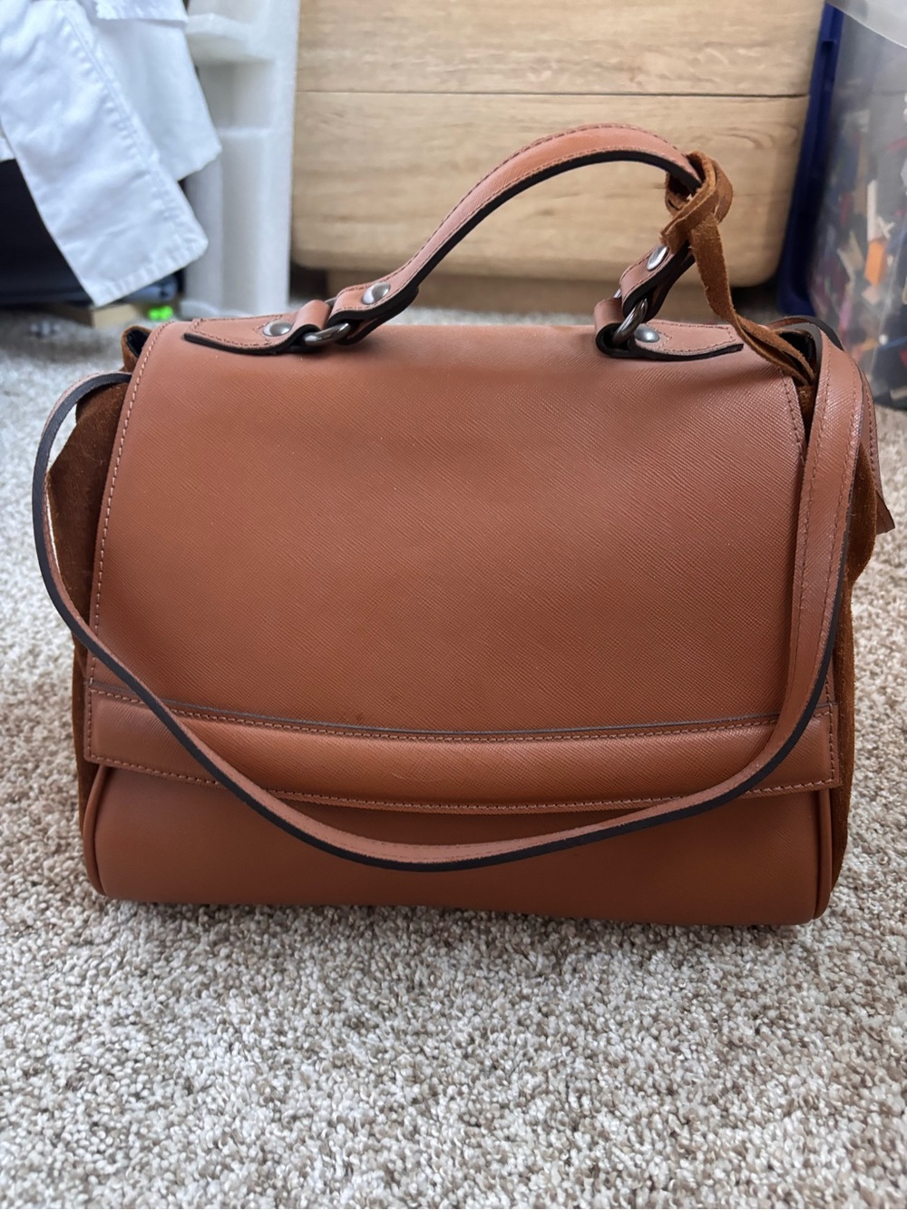 INNUE genuine italian leather Classic Women's Satchel Bag in Brown
